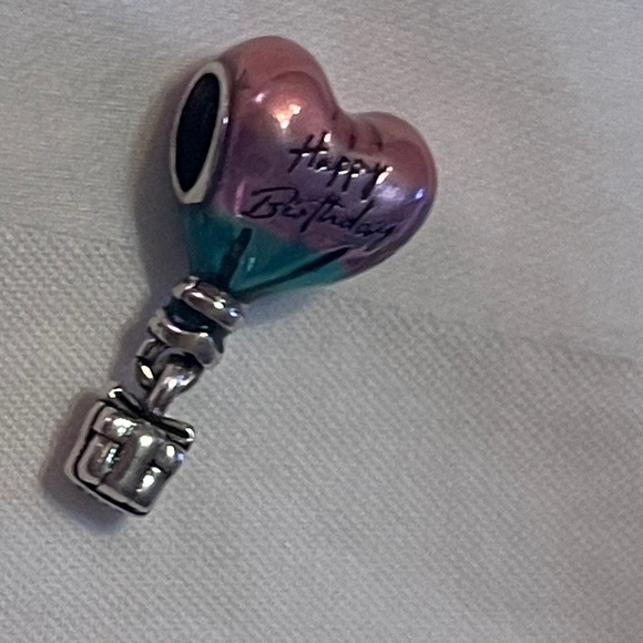 Pandora 925 Sterling Silver Happy Birthday Heart Balloon Charm with gift - Picture 6 of 12